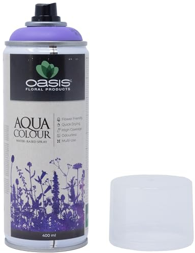 Flowerbox OASIS Sprayfarbe Aqua Colour Spray Milka 400 ml Sprühlack seidenmatt matt für Außen und Innen