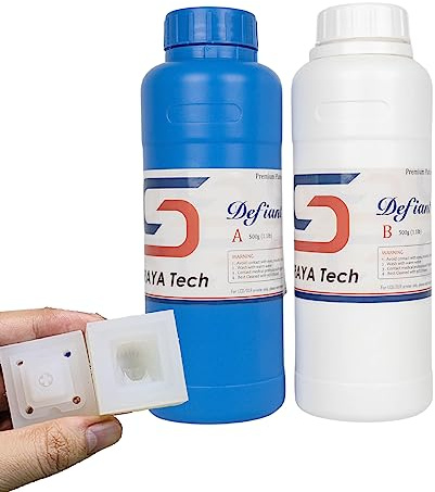 Siraya Tech Defiant 15 Kit Silicone platinico per (Trasparente, 35.3 Oz) | Idoneo al contatto alimentare, 15A Hardness, Stops UV Resin Cure Inhibition, Nessun rivestimento, Polimerizzazione facile