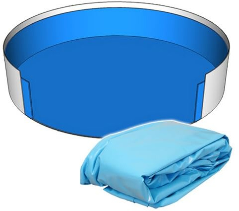 Poolfolie Rund Pool I 300 x 150 cm I 0,8 mm I blau I Rundbecken Rundpool I 3 x 1,5 m