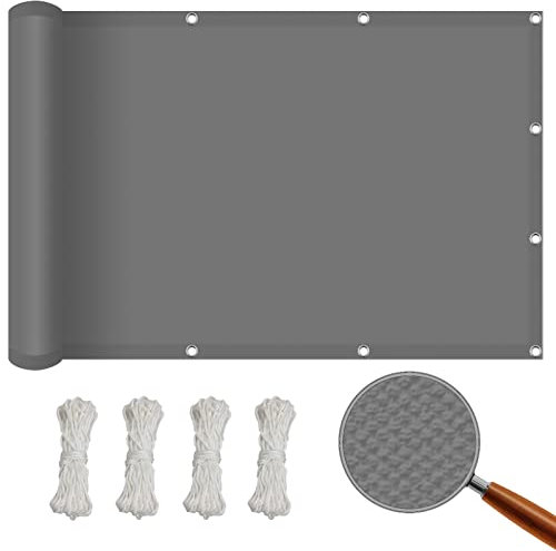 Voile D'ombrage Rectangulaire Imperméable 1.4 x 2.8 m Auvent D'ombre, Auvent D'auvent Filet Dombrage Rectangle 100% Ombrage UV Protection pour Patio Terrasse Extérieur, Sable, Gris Clair