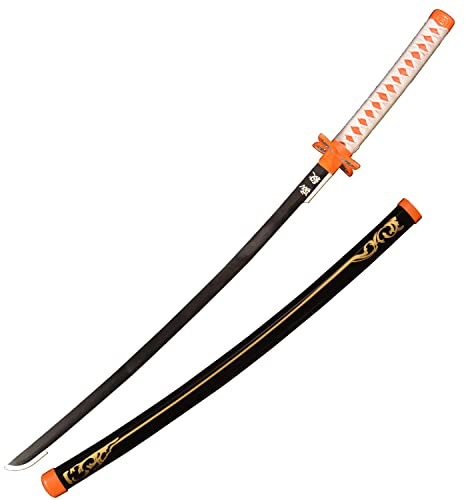 ACTASITEMS Japanese Anime Cosplay Prop ACTASITEMS Wooden Sword - 104cm, Katana -Kochou Shinobu Noir