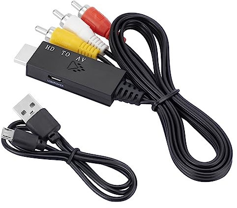 Convertidor de adaptador compatible con HDMI a RCA definición completa para TV Box Convertidores compatibles con HDMI a AV 1080P-