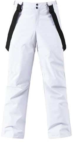 HOTIAN Herren Skihose Hosenträgerhose Outdoorhose Snowboardhose Winter Wasserdicht Warm Abnehmbare Hosenträger Skilanglaufhose Thermohose Wanderhose Ski Pant
