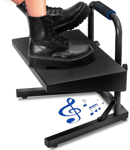 Liquid Stands Ergonomic Guitar Foot Stool Under Desk for Kids - Height Adjustable Elevated Piano Foot Rest- Piano Foot Rest for Beginners - Enhance Comfort and Improve Posture for Long Sessions