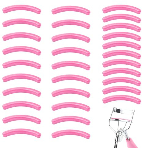 30 Stück Wimpernzange Pads, Wimpernzange Ersatzstreifen, Wimpernzange Ersatzpads, Wimpernzange Nachfüllungen, Pinzette Wimpernzange Nachfüllungen (Rosa)