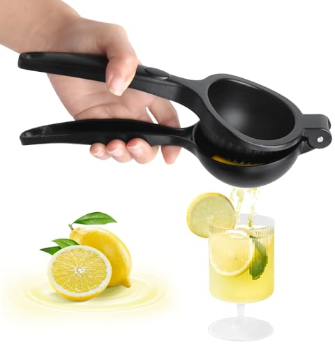 VFANDV Zitronenpresse Handpresse, Zitruspresse Manuell, Schweres Saftpresse Manuell, Lemon Squeezer, Tragbare Zitruspresse Saftpresse für Limetten, Orangen, Apfelsaft, Obst - Spülmaschinenfest