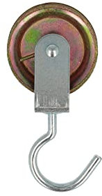 Carrucola Singola ad 1 Gola Professionale per Funi, Puleggia singola Resistente e Scorrevole per Funi in Materiali di Qualità, ideale per funi, tende, uso nautico(1 Gola,Ø 50 mm.)