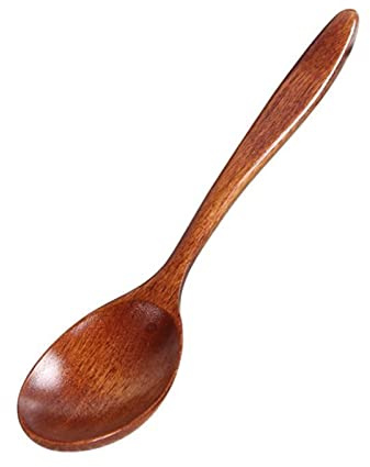 CHDWEY Cucharas Cucharas largas cucharas de Madera Natural Mango de Madera Larga cucharas Redondas de Sopa cocinando Mezcla de agitadores para Casas de Miel con cucharadas de Miel