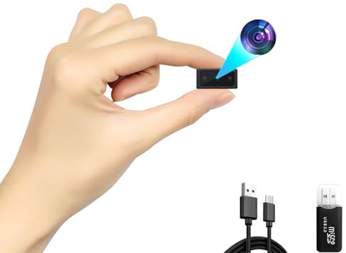 Hidden Camera Mini Spy Camera 1080P Small Security Camera, Tiny Portable Camera, Covert Nanny Cam, Indoor Home Office Security Cameras, Night Vision, Motion Detection, Gravity Sensor, Loop Record