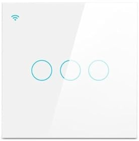 Homekit interrupteur lumineux intelligent, panneau tactile en verre, fonctionne avec Homekit, contrôle vocal Siri,Timing, ligne neutre nécessaire,EU,10A (3 gang)