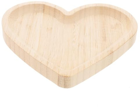 Warmhm Herzförmiges Holz-serviertablett Leichtes Snacktablett Für Obst Brot Dessert Multifunktional Für Zuhause Und Restaurant