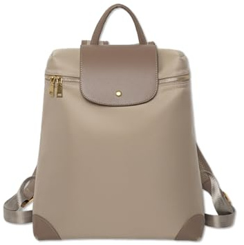 SONARIN Ligera Moda Mochila Mujer,Impermeable Mochila Casual Mochilas Portatil 15 Pulgadas Mochilas Escolares Niñas,Portátil Bolsa Damas para Viaje Universidad Trabajo(Caqui)