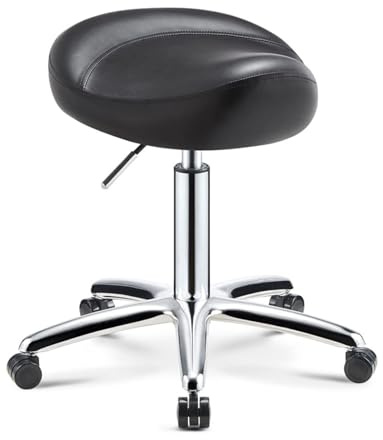 JAVPTAV Sattelhocker, Zahnarztstuhl, Schönheitshocker, höhenverstellbar, for Zahnarzt, Salon, Massage, Büro(F,Large)
