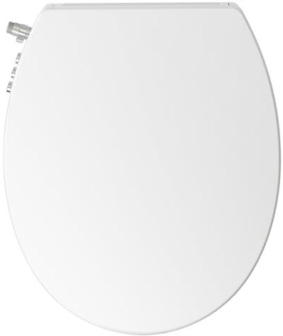 SAMODRA Abattant WC Forme O Bidet Cuvette Toilette Seat Cuvette Toilette Lunette Bidet Toilettes WC Avec Frein De Chute Lavage Des Hanches, Lavage FéMinin & Auto - Nettoyage (Forme O - Bouton)
