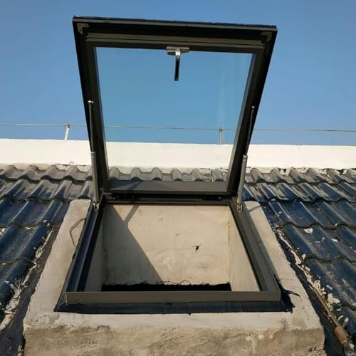 ZJXANMZ Fenêtres souterraines Fenêtre de Toit de Secours, Toit Plat en Pente Couvercle de puits de lumière Grenier Véranda Éclairage Souterrain Fenêtre de puits, puits de lumièr