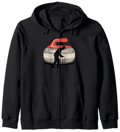 Vieil Homme Silhouette Pierre De Curling Curleur Sweat à Capuche
