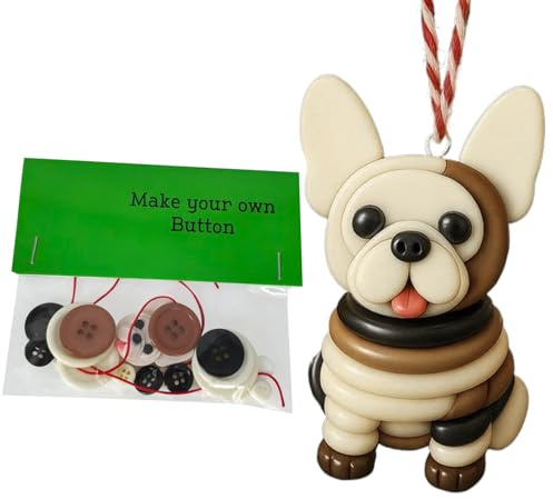 Kit de fabricación de de Navidad, Colgantes de Perro, Juego de de botón, para Mujeres, Hombres, niños, niñas, Estudiantes, Familia, árbol de Vacaciones, Mochila