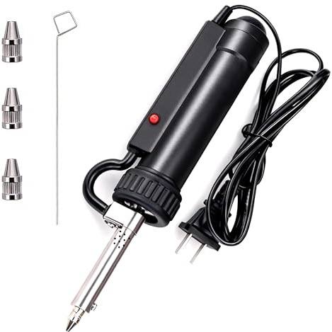 Electric Solder Sucker Vacuum,Automatic Desoldering Gun,Portable Desoldering Iron Tool AC 110V 30W with 3 Soldering Suction Tips,Electric Desoldering Pump Repair Solder Removal Tool (Size:US Plug)