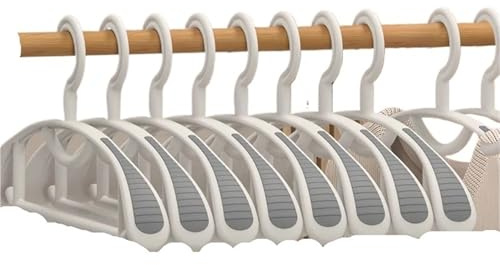 Grucce per abiti Appendiabiti antiscivolo for uso domestico, stendibiancheria in plastica con spalla larga e spessa, utilizzato for appendere i vestiti