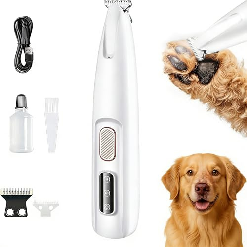 Tondeuse a Pattes Activ'Pet,Douce pour Chien et Chat, Lames Céramique et Inox, LED Intégrée, Rechargeable USB, Étanche, Toilettage Zones Sensibles Sans Stress