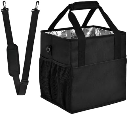 Porte-boissons pliable avec plusieurs poches et poignée - Porte-boissons réutilisable et support pour gobelet portable - Pour café, bouteille d'eau, livraison, voyage, camping et air