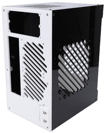 LICAEVEY Caja Pequeña para PC ITX, Carcasa Acrílica de Marco Abierto con Refrigeración Hueca de 360°, Chasis de Escritorio Compacto de 10,5 L para Placa Base ITX y GPU de 210 Mm