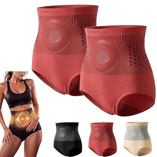 2026 Moringa & Berberine 4-in-1 Micro-Particle Sculpting & Fat-Burn Shorts, Thermogenic Fat Burning Sculpting Shorts, Shaping Shorts & Yoga Pants, Body Contouring Underwear (Red*2, XL)