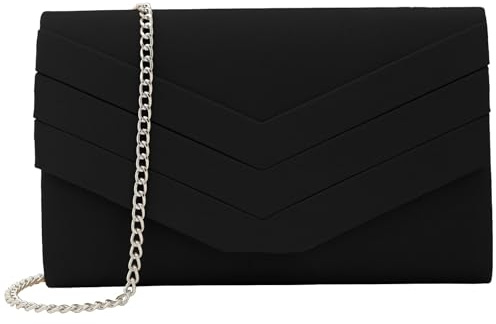 Best World 4 Yu Wocharm Womens V Shape Suede Clutch Evening Prom Purse Bridal Shoulder Handbags