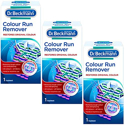 Dr Beckmann Colour Run Remover (3 x 75g) - Powder Laundry Detergent - Unscented - Fragrance Free - Dye Free
