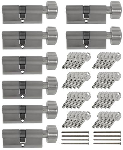 8x Knaufzylinder KD 70 mm 35/35 gleichschließend inkl. 40 Schlüssel