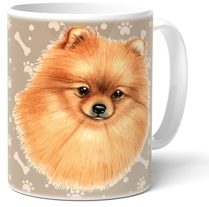 POMERANIAN - Pommer - Deutscher Spitz - Kaffeetasse, Tasse, Becher. Teetasse aus hochwertiger Keramik. Kaffeebecher mit schöner Grafik und tollen Spruch in englischer Sprache.