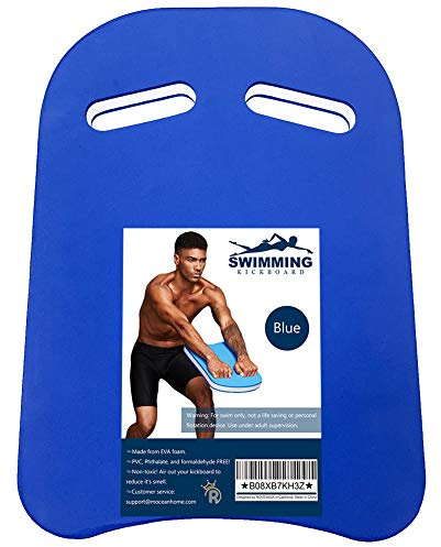 Roveinsia Kickboards Schwimmhilfe, Schwimmbrett für Erwachsene und Kinder, U-Design, Schwimmbrett mit integriertem Lochgriff, EVA-Schaum, Blau