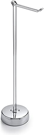 GEDY G-Minu Piantana Porta Rotolo Cromata, Misure 61X14,2X23 cm, Porta Rotolo Carta igienica da Terra in Acciaio Inox, Design R&S Gedy, Garanzia 2 Anni