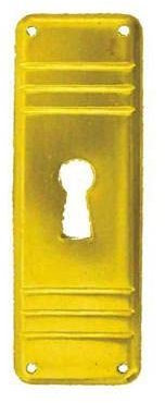 Antikhof Möbelbeschlag Jugendstil Messing geprägt,Größe:2,8x8,3cm,Bestellnummer JML 99, Dunkelbraun