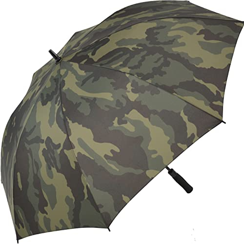 iX-brella XXL Golf Automatik Stockschirm 132 cm Fiberglas Camouflage Design Olive