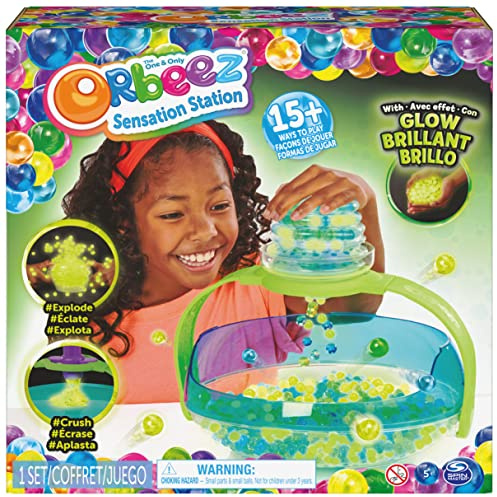 Orbeez Sensations Station Set - efterföljare till Challenge Set med original, färgglada vattenpärlor som har testats för barn och som lyser i mörkret för kreativ lek, från 6 års ålder