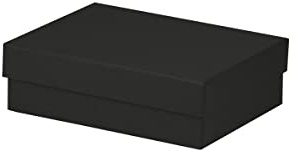 Rössler Geschenkbox mit Deckel | Box mit Deckel | Geschenkbox Geburtstag | Karton mit Deckel | Geschenk Box | Geschenkkarton mit Deckel | Maße: 140x190x60mm | Farbe: Schwarz | Geschenkkarton mit Deckel für Geschenke, Präsentationen, Gutscheine und dekorative Verpackungen