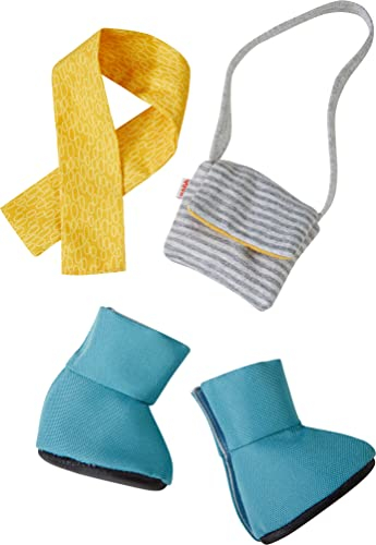 HABA 306579 - Kleiderset Accessoires, Zubehör für Puppen ab 1,5 Jahren, Bunt