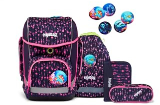 ERGOBAG Cubo Bearmuda Square Rucksack für Jugendliche, Unisex, Mehrfarbig (Mehrfarbig), Einheitsgröße
