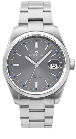 Lorenz - Orologio Sportivo da Uomo - Orologio automatico Modello Ginevra King 030235DD - Orologio Subacqueo con Cinturino in Acciaio
