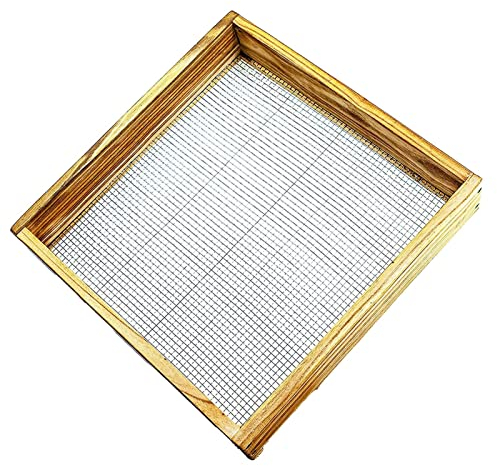 Fukamou Compost setaccio,Setaccio per Ghiaia in Legno massello Setaccio per terriccio per Compost | Setaccio Multiuso per Lo Sporco in Legno Setaccio da Giardino Portatile per Compost, Sporco