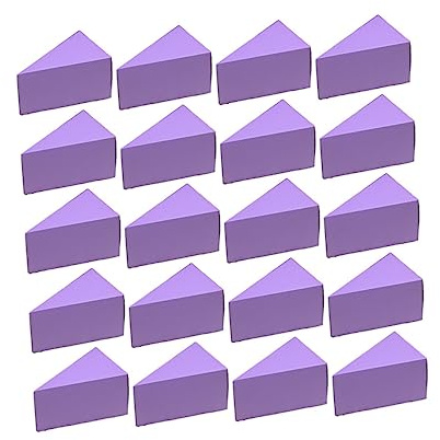 Mikinona 50pcs Boxes Mini Cake Boxes Mini Cupcake Containers Fudge Box Slice Small Baking Practical Sugar Container Candy Box for Party Triangle