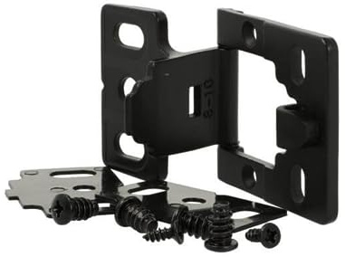 Gedotec Aufschraub-Scharnier EASY aus Stahl | 1 Stück Möbel-Scharnier für Türen aus Holz oder Glas | Schwarz matt | Türdicke: 8-10 mm | Öffnungswinkel 180° | inkl. Befestigungsschrauben