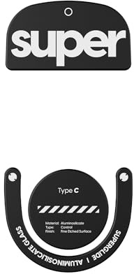 Superglide2 Neue strukturierte Oberfläche mit kontrollierbarer Geschwindigkeit, Mausfüße/Glasgleiter, Ultra-strapazierfähige Glatte und langlebige Sohle für Logitech G Pro X Superlight2 [Schwarz]