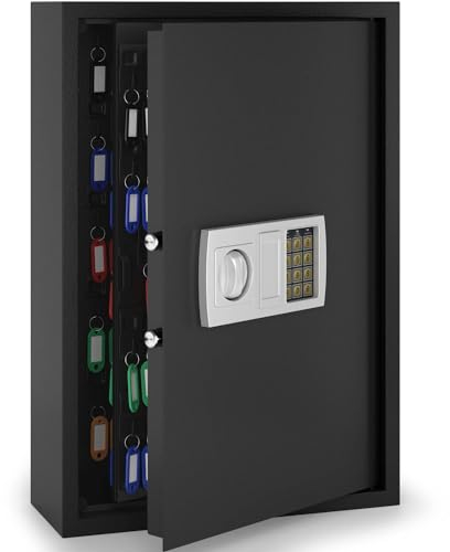 ACROPAQ Schlüsselschrank mit Zahlencode - Für bis zu 200 Schlüssel, Inkl. 200 Anhänger, Mit elektronischer Sicherung – Schlüsselkasten groß XXL, Schlüsselsafe mit Code, Schlüsseltresor