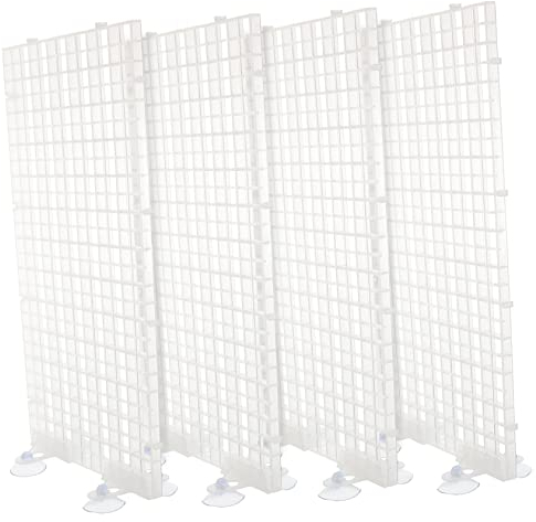 Happyyami Aquarium Isolation Panel Lattice Plate Suction Cup for Fish Tank Can Be Spliced Aquarium Supplies Random Color