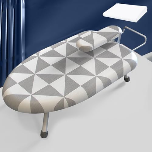 Asse Da Stiro Da Tavolo Pieghevole Con Poggiaferro, Asse Da Stiro Portatile Piccolo Con Rivestimento In Cotone Resistente Al Calore, Mini Asse Da Stiro WYHBXD Per Piccoli Spazi E Viaggi (Color : Styl