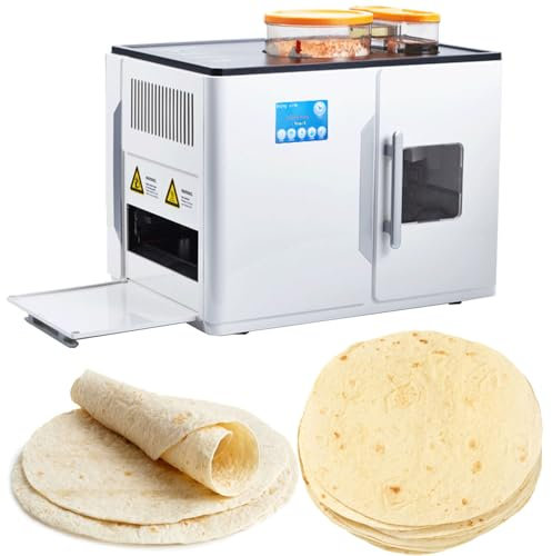 DPLXQPP Fully Automatic Roti Making Machine,Electric Roti Tortilla Pancake Flat Bread Pita Making Machine,One-Click Production of 20 Pieces/Time,Suitable for Roti,Corn Tortilla,Flour Tortilla,220V