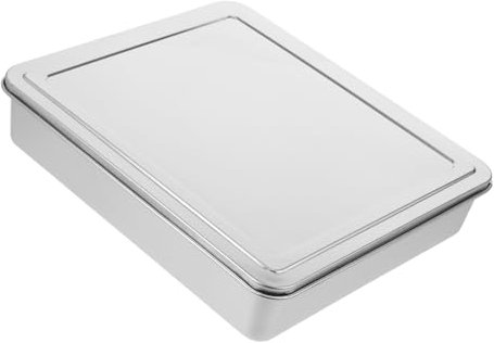 Cabilock Stainless Steel Baking Tray with Lid Brownie Tiramisu Pan Nonstick Casserole Dish for Baking Large Lasagna Pan Cookware for Fish Vegetables