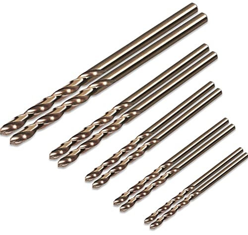 Dunxiles 10 Stück HSS M35 Kobaltbohrer, 1 mm 1,5 mm 2 mm 2,5 mm 3 mm, Verwendet Zum Bohren Von Edelstahlmetall, Holzbearbeitungswerkzeuge, Zubehör, Hardware-Werkzeuge